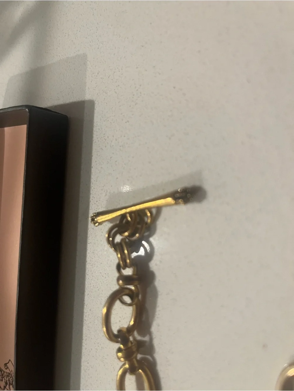 Juicy Couture Gold Tone Heart Charm Link Bracelet